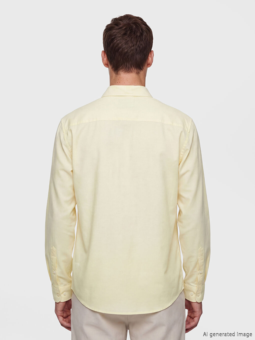 Sarı Regular Fit Erkek Gömlek-3