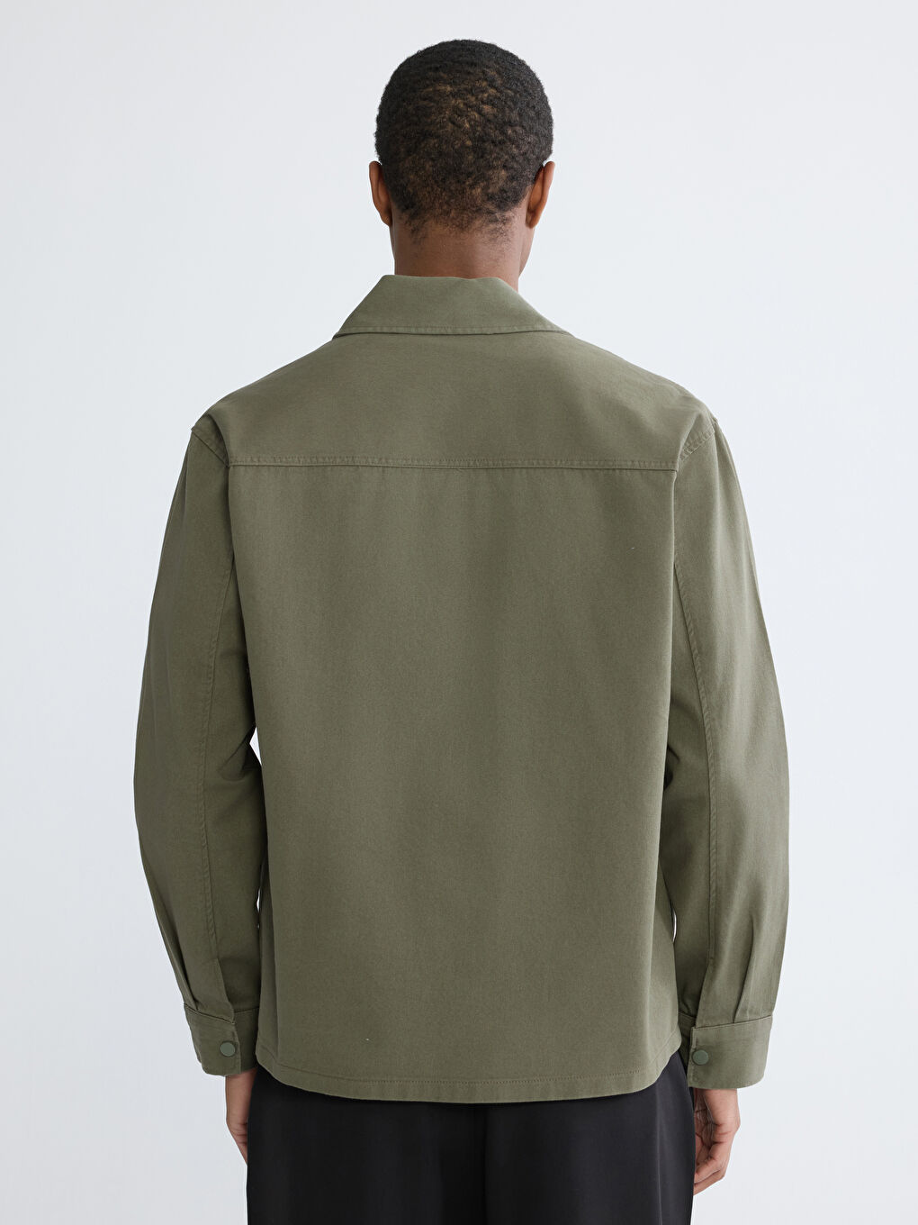 Men's Loose Fit Gabardine Shirt Jacket-3