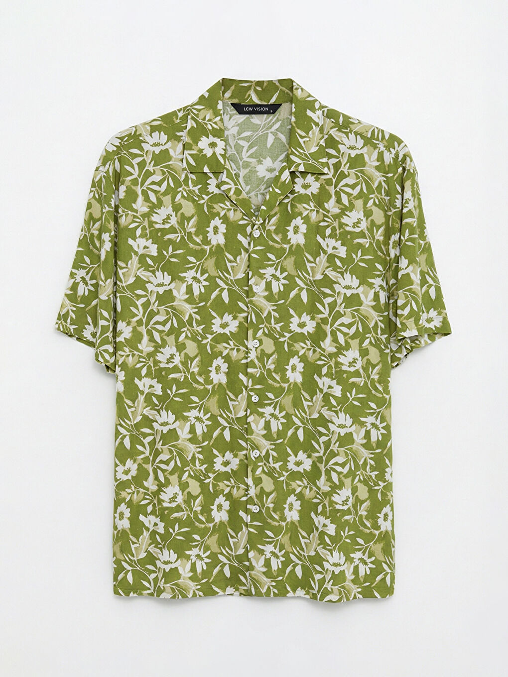 Široka košulja sa uzorkom od viskoze za muškarce-4