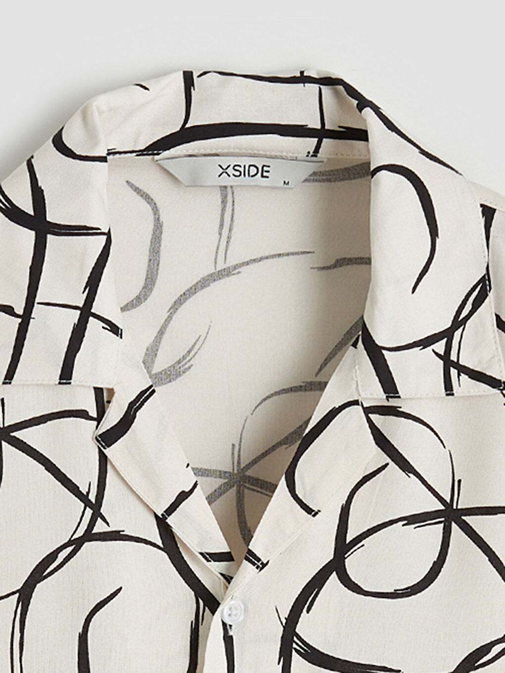 Loose Fit Short Sleeve Patterned Men's Shirt-5