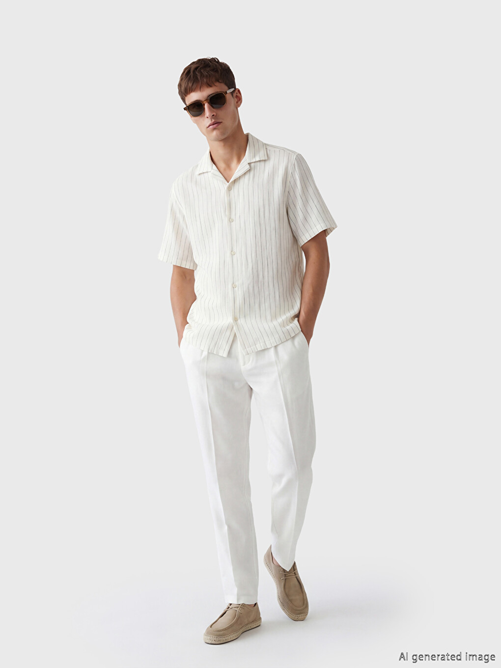 Regular Fit Striped Muslin Men's Shirt-1