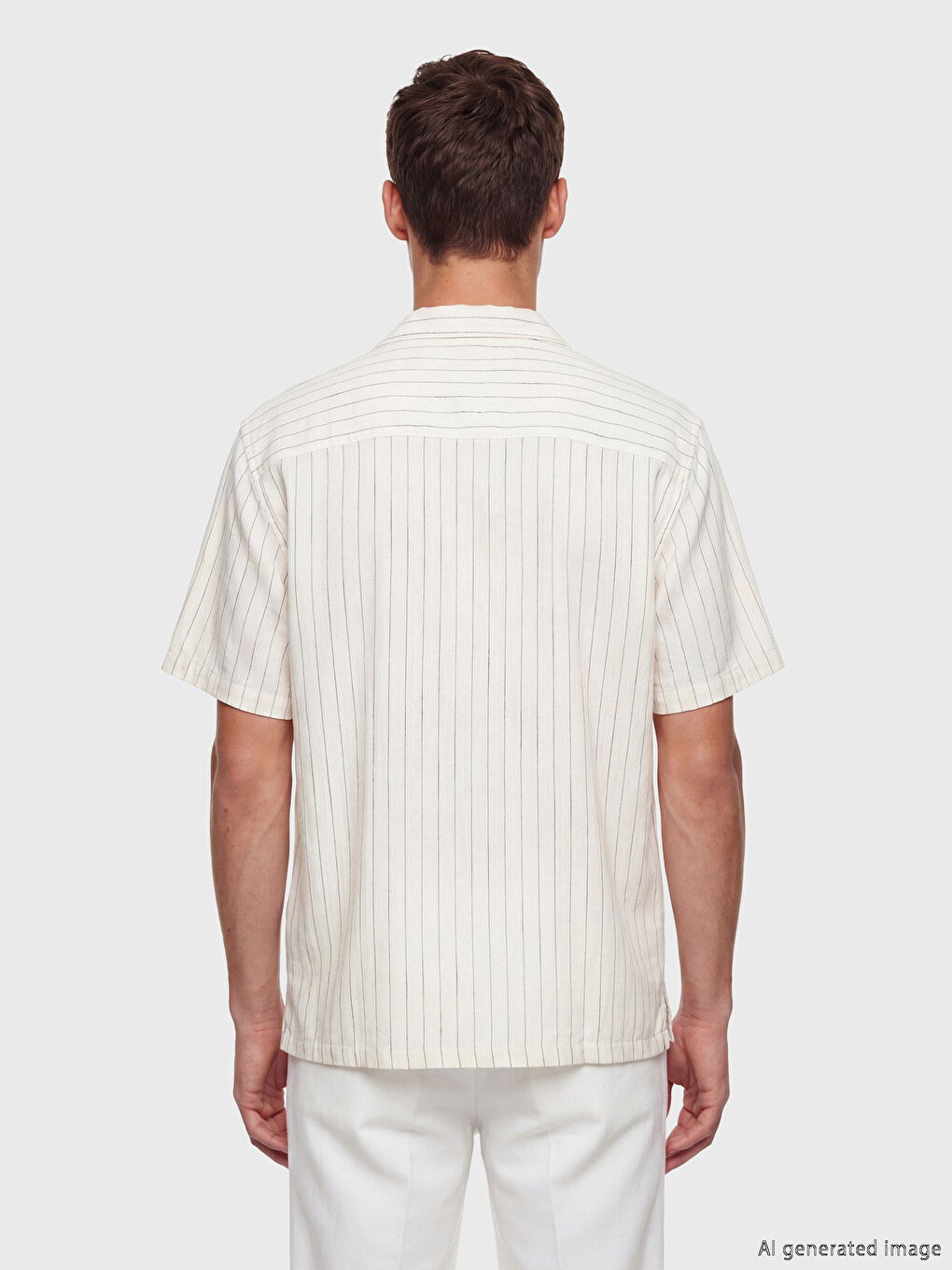 Regular Fit Striped Muslin Men's Shirt-3