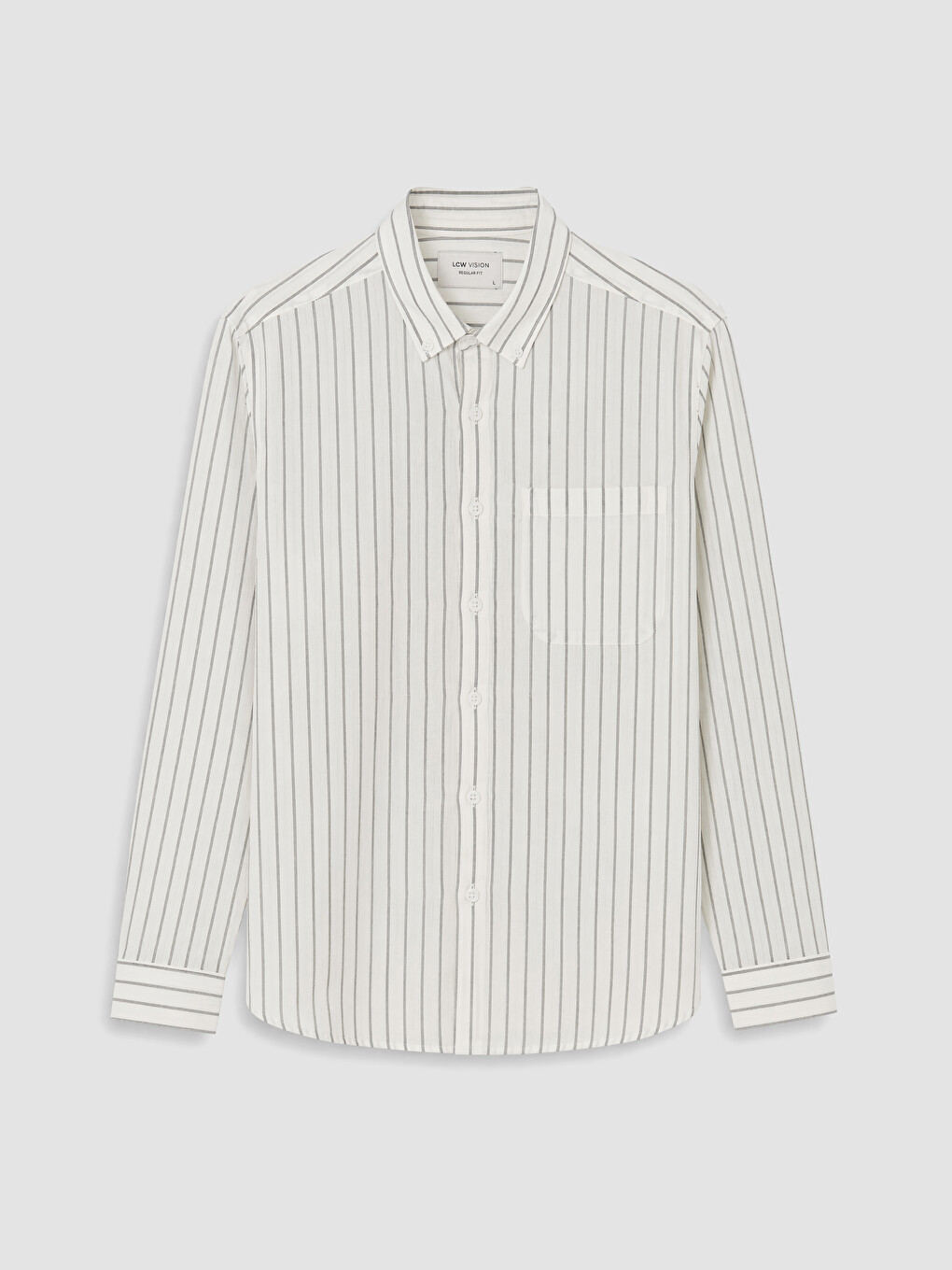 Regular Fit Striped Linen Blend Men's Shirt-4