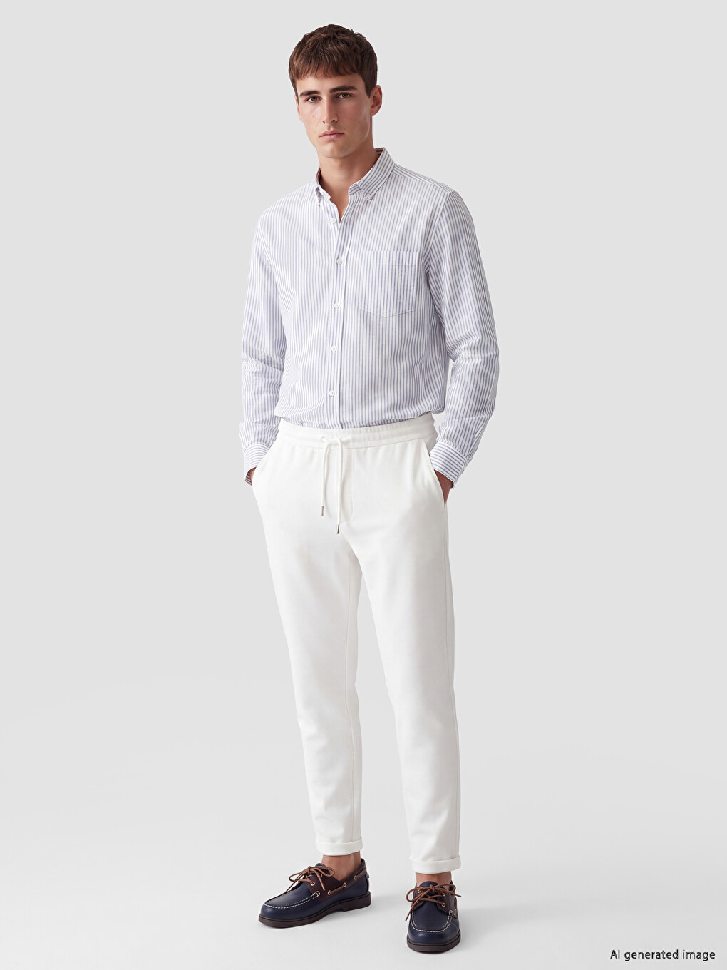 Regular Fit Striped Linen Blend Men's Shirt-1