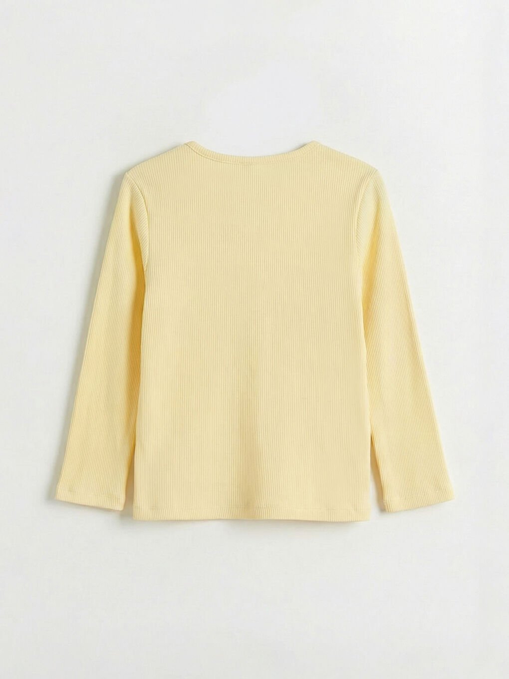 Sarı Bisiklet Yaka Fiyonk Detaylı Kız Çocuk Tişört-1