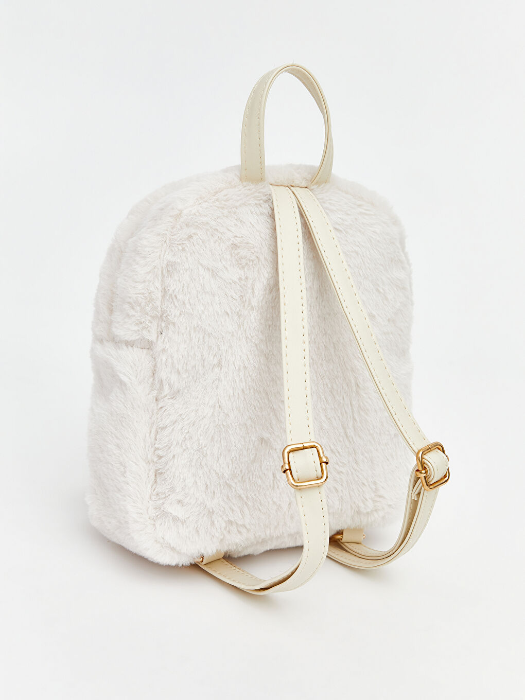 Bej Kız Çocuk Pelüş Sırt Çantası-2