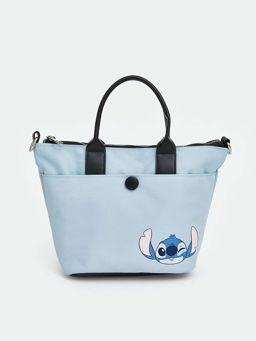 Mavi Stitch Baskılı Kız Çocuk Omuz Çantası