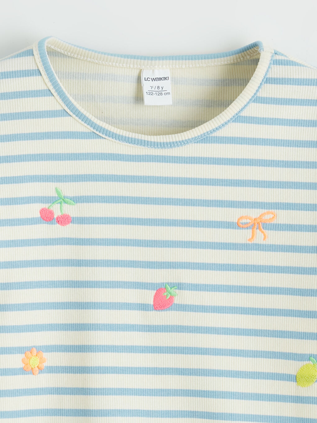 Mavi Bisiklet Yaka Kız Çocuk Tişört-1