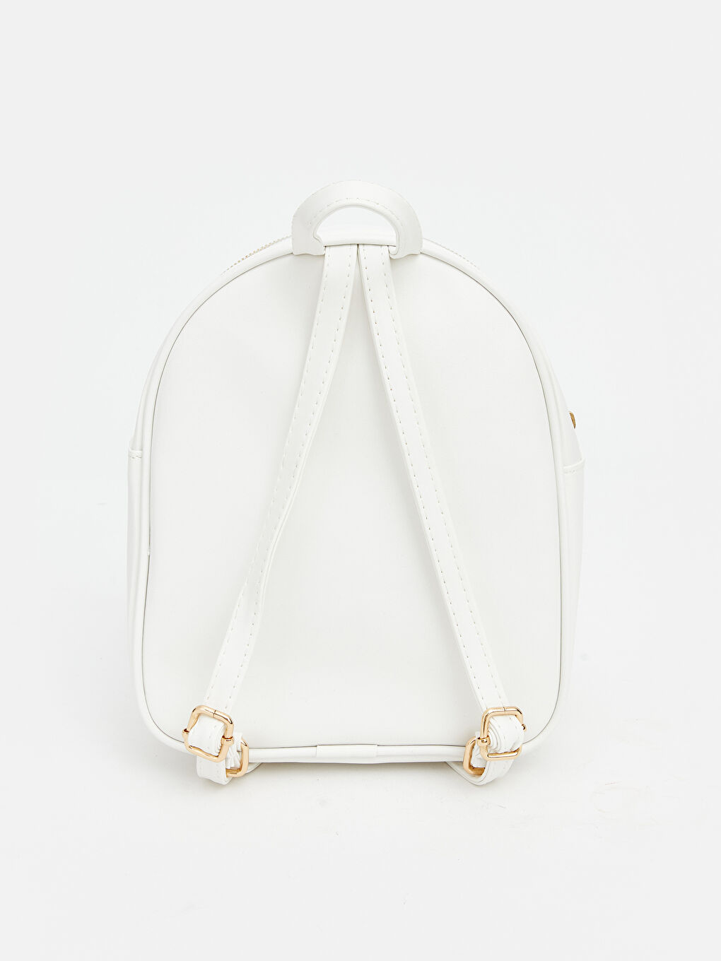 Beyaz Suni Deri Görünümlü Kız Çocuk Sırt Çantası-2