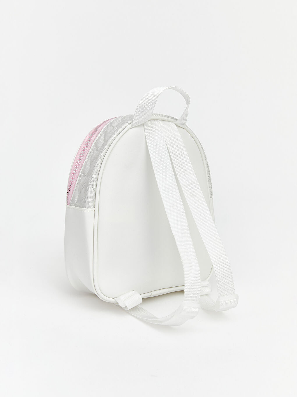 Beyaz Fermuarlı Kız Çocuk Sırt Çantası-2