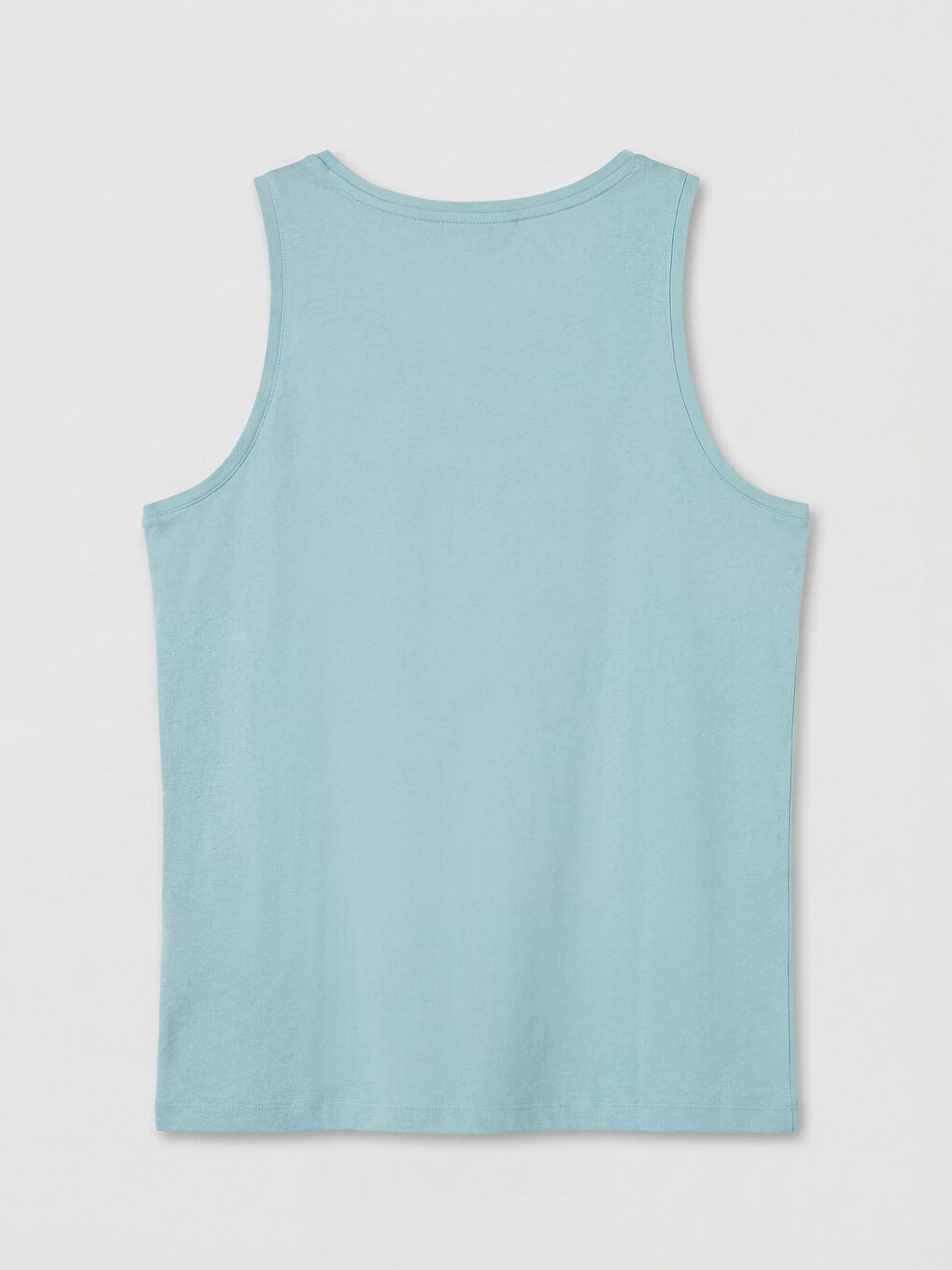 Mavi Bisiklet Yaka Baskılı Erkek Kolsuz Tişört-5