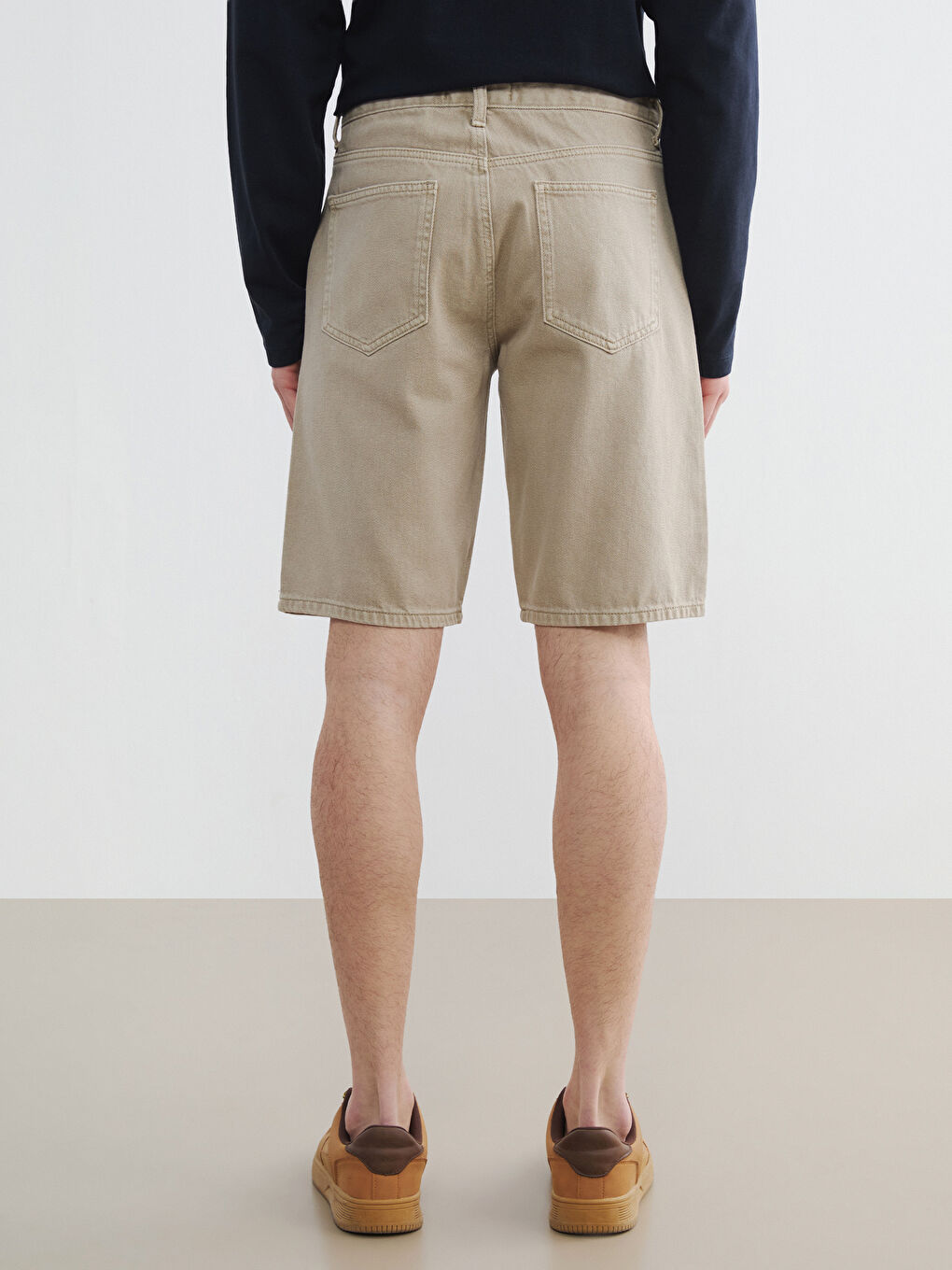 Man GREEN Denim Shorts-3