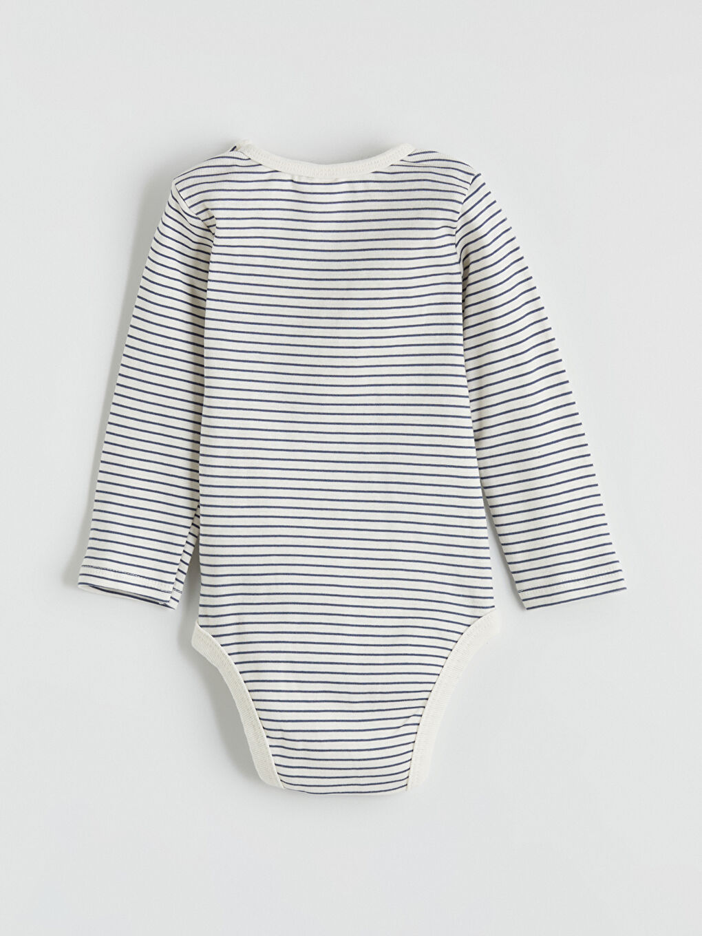 Ekru Çizgili Erkek Bebek Body ve Pantolon Takım-3