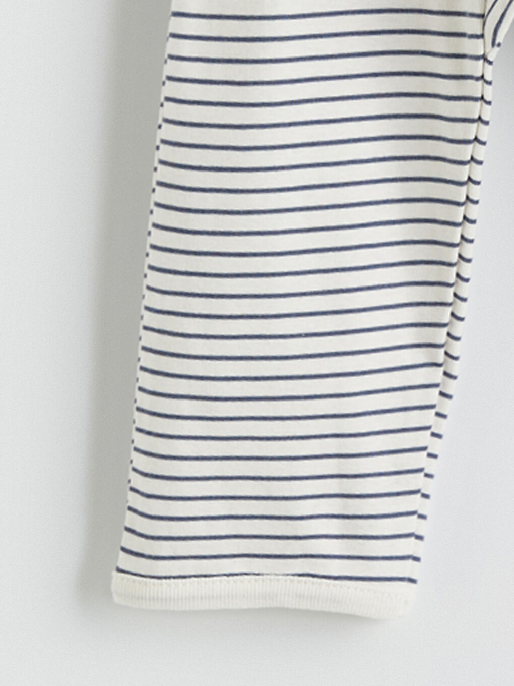 Ekru Çizgili Erkek Bebek Body ve Pantolon Takım-5