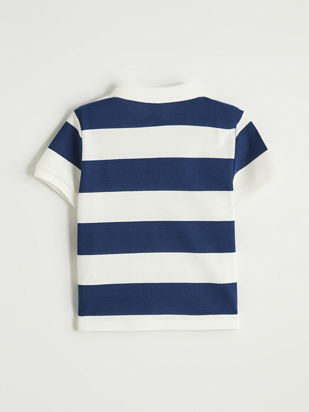 İndigo Polo Yaka Çizgili Erkek Çocuk Tişört-2