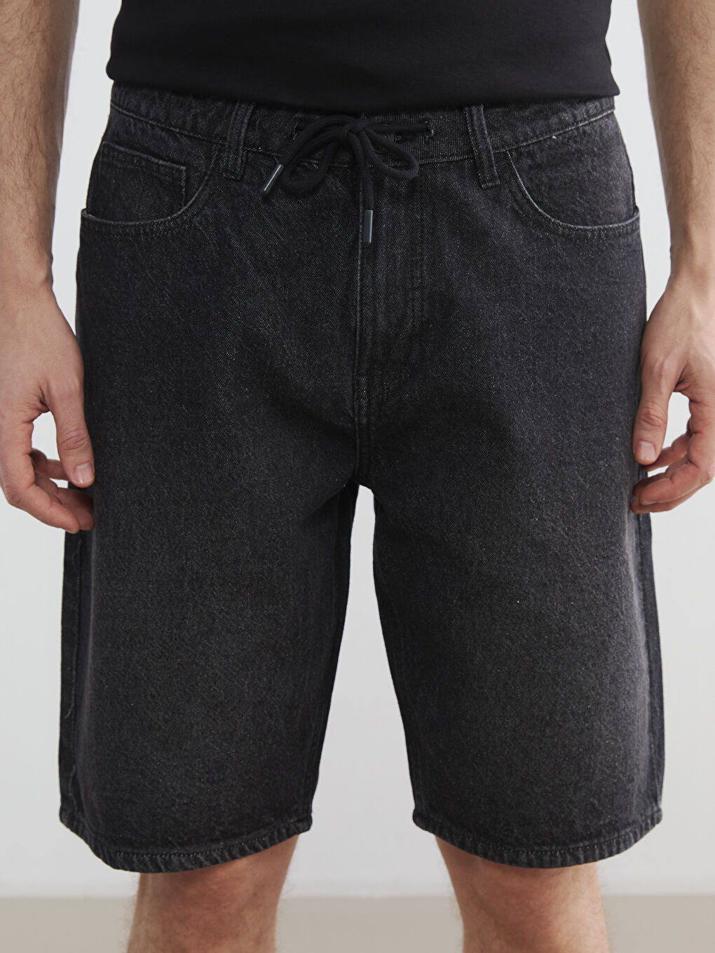 Regular Fit Men's Denim Shorts-2