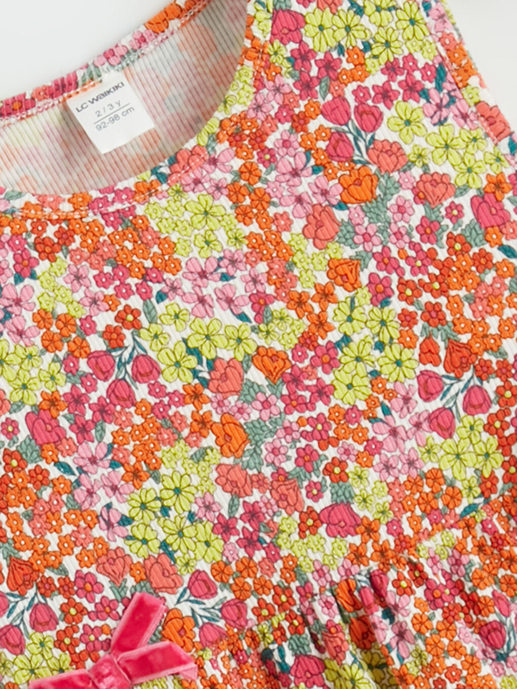 Crew Neck Floral Girls' Dress-1