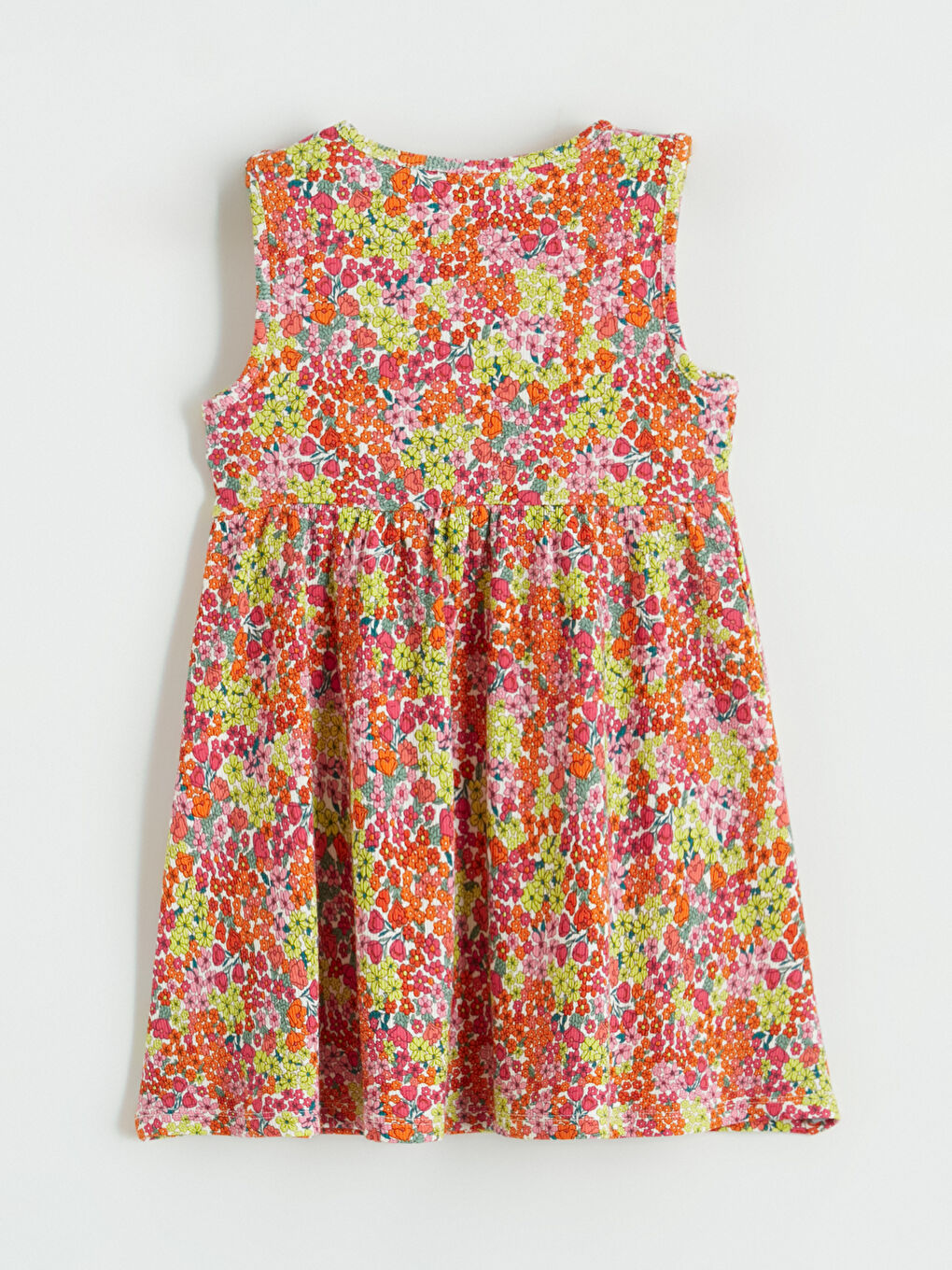 Crew Neck Floral Girls' Dress-2