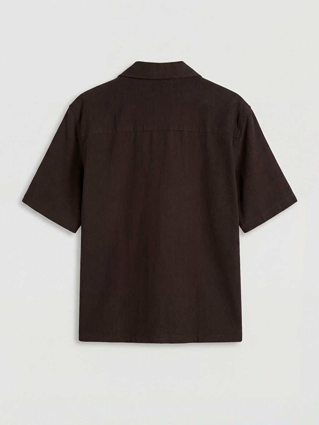 Kahverengi Regular Fit Resort Yaka Erkek Gömlek-1