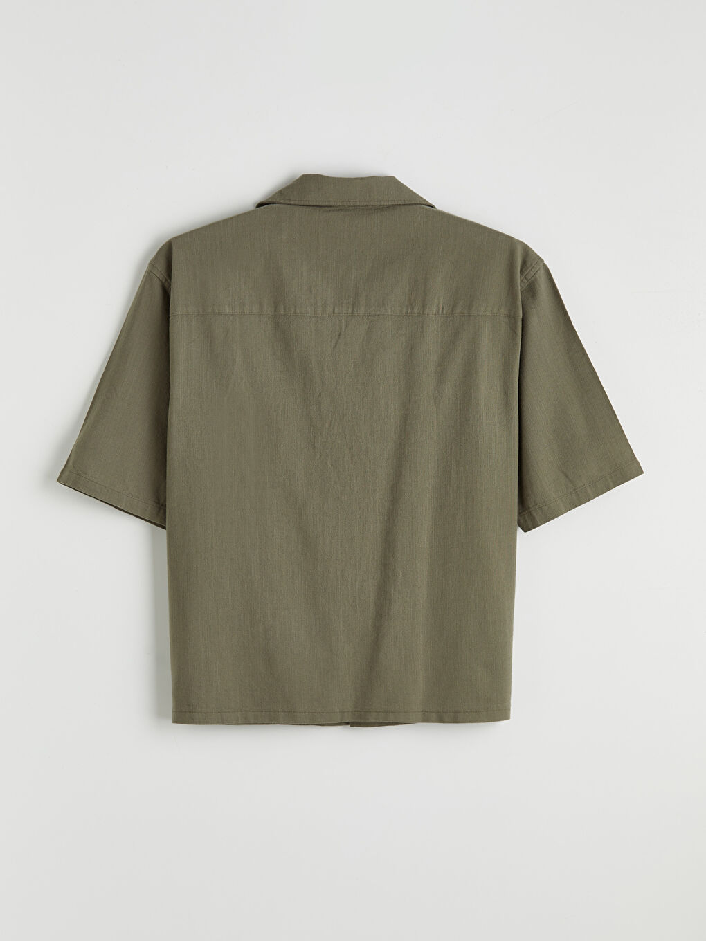 Yeşil Regular Fit Resort Yaka Erkek Gömlek-1