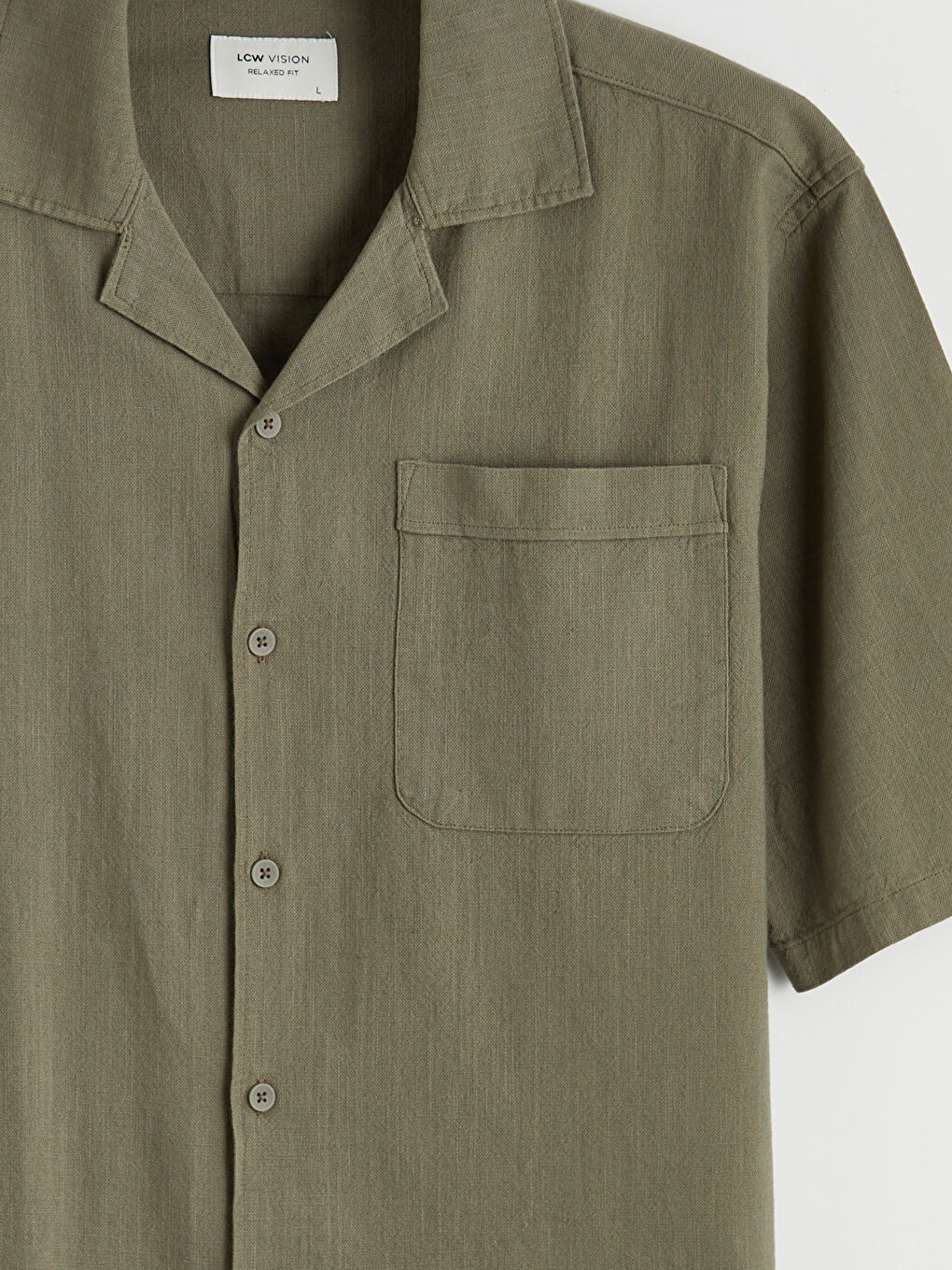 Yeşil Regular Fit Resort Yaka Erkek Gömlek-2