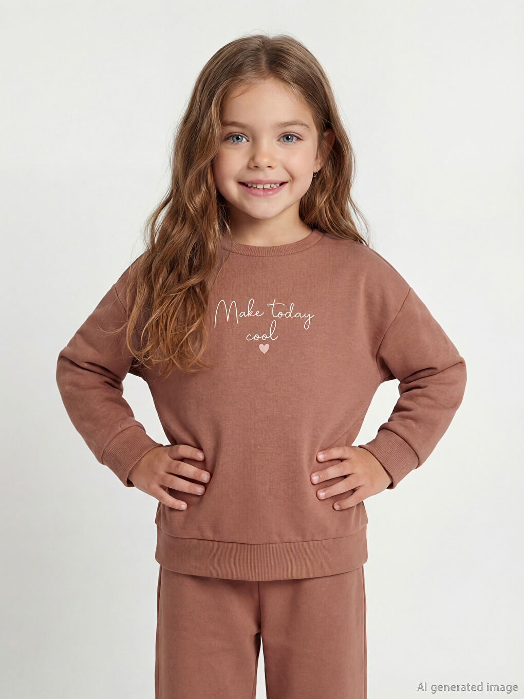 Комплект из свитшота и брюк для девочек