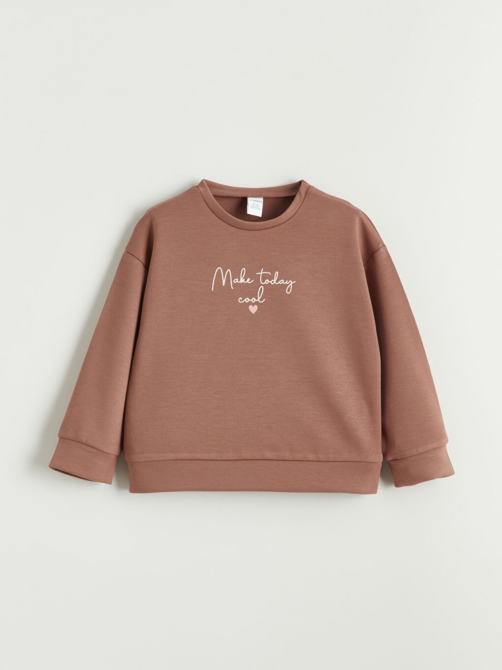 Kahverengi Kız Çocuk Sweatshirt ve Pantolon Takım-1