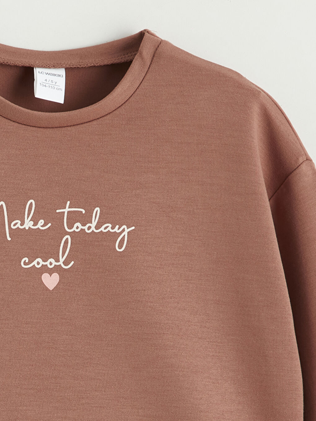 Kahverengi Kız Çocuk Sweatshirt ve Pantolon Takım-2