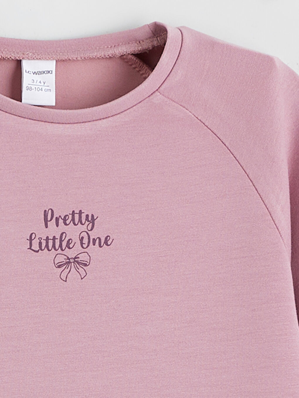 Lila Baskılı Kız Çocuk Sweatshirt ve Pantolon-3