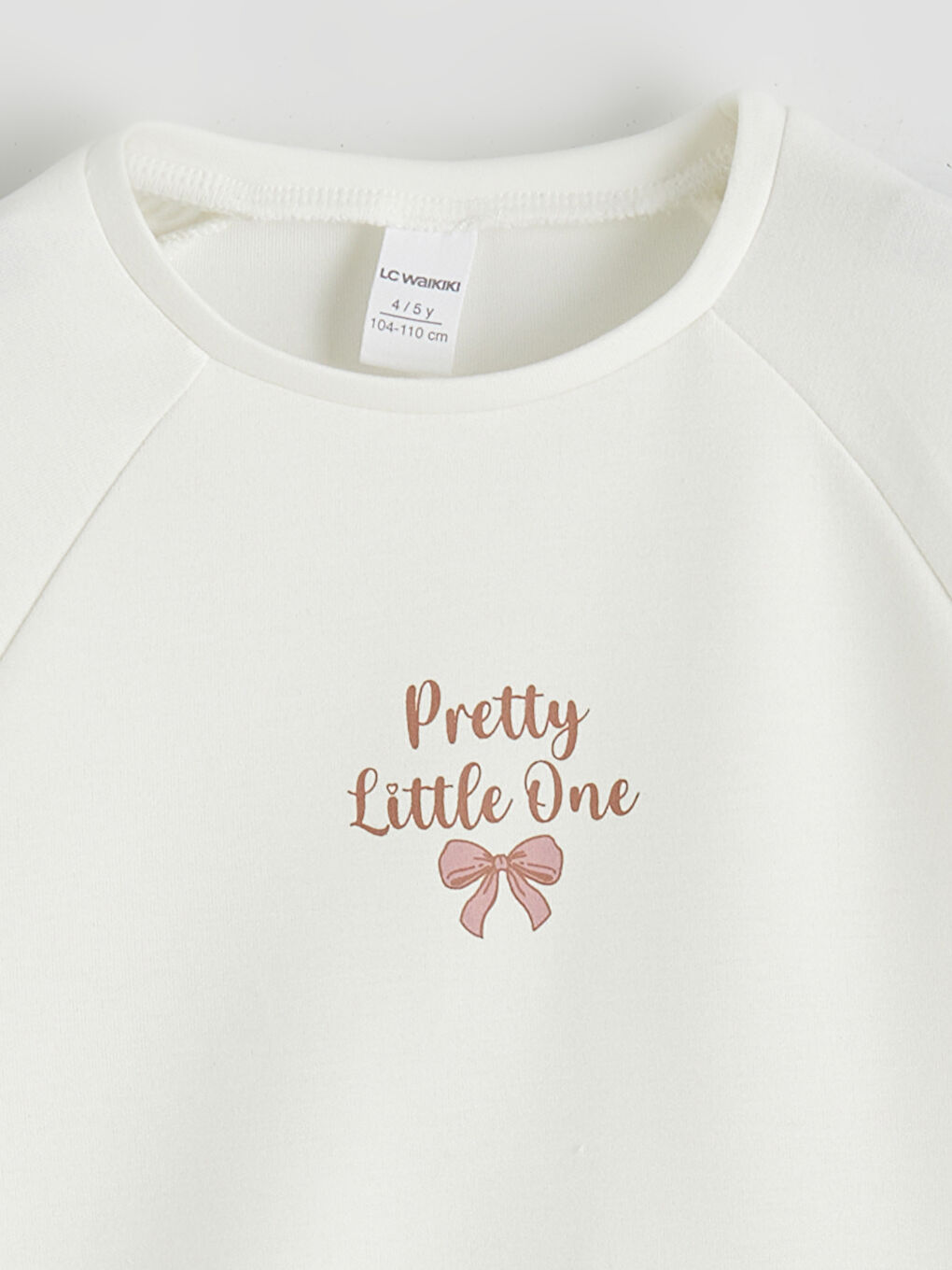 Ekru Baskılı Soft Touch Kız Çocuk Sweatshirt-2