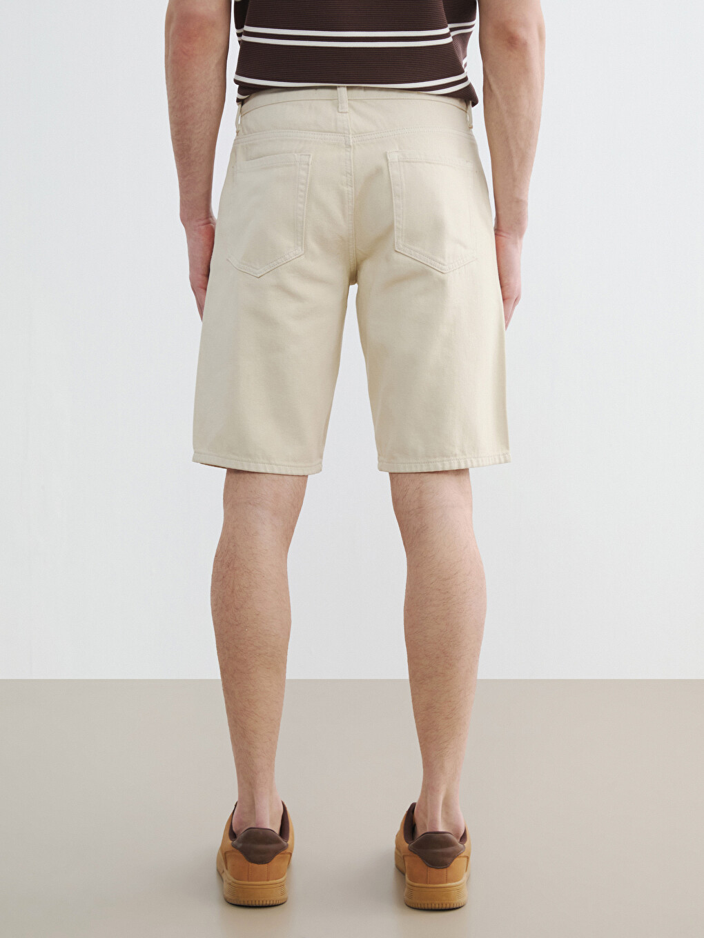 Regular Fit Erkek Jean Şort-3
