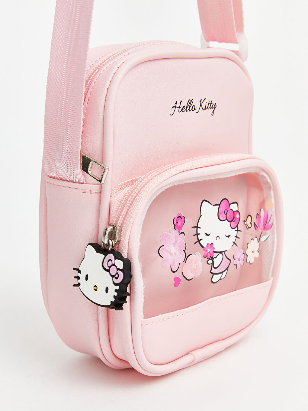 Pembe Hello Kitty Baskılı Kız Çocuk Omuz Çantası-2