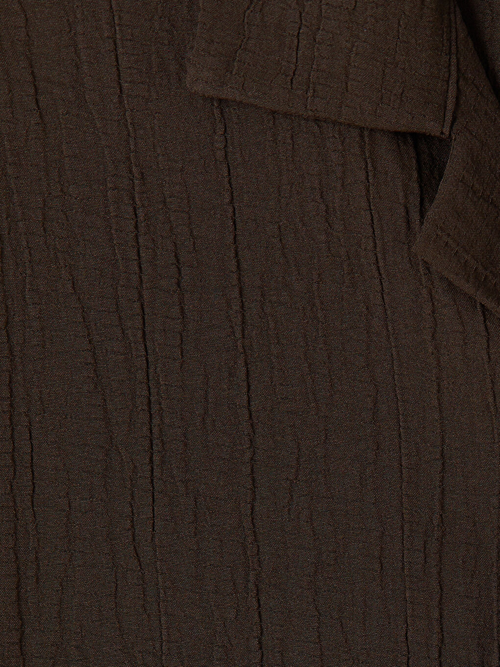 Kahverengi Regular Fit Krinkle Erkek Gömlek-2