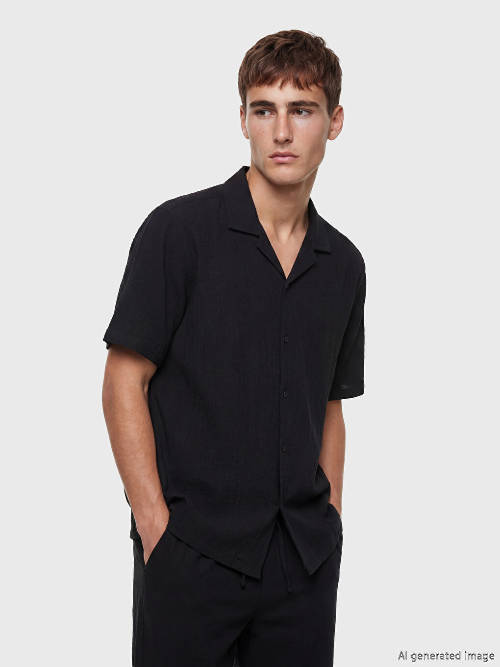 Regular Fit Crinkle Men's Shirt