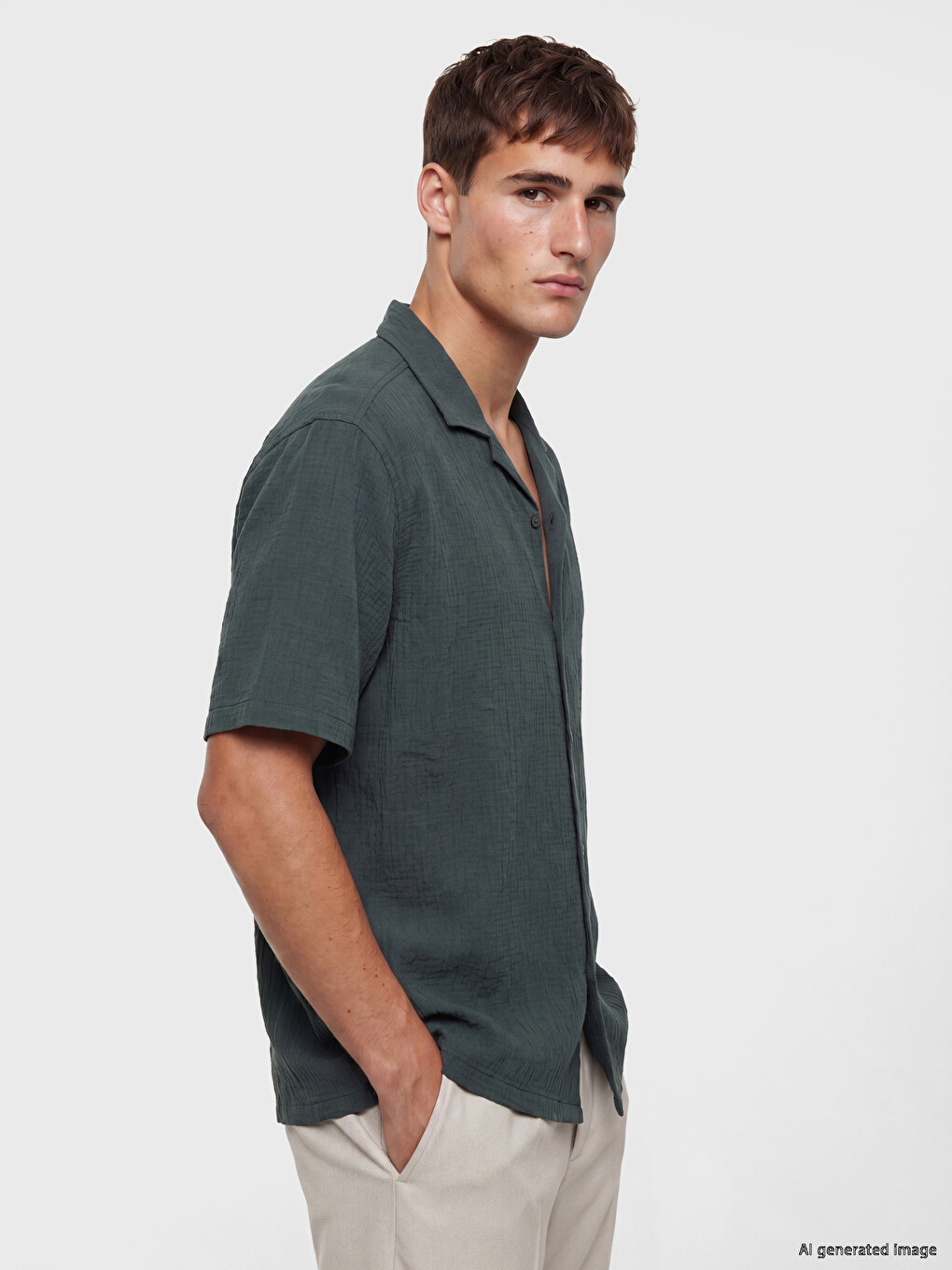 Man Green Shirt-1