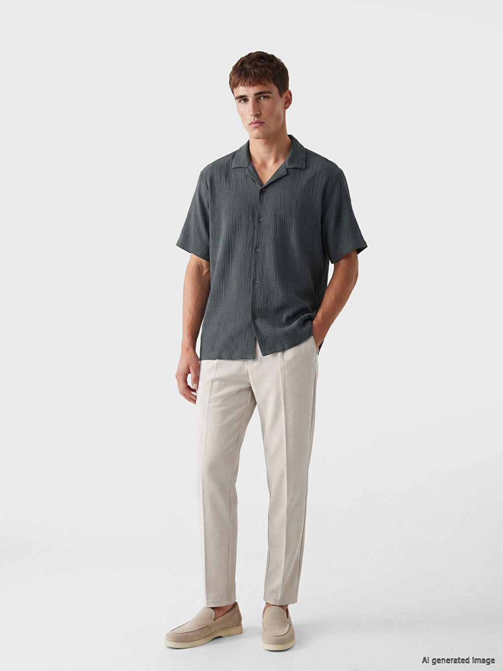 Man Green Shirt-2
