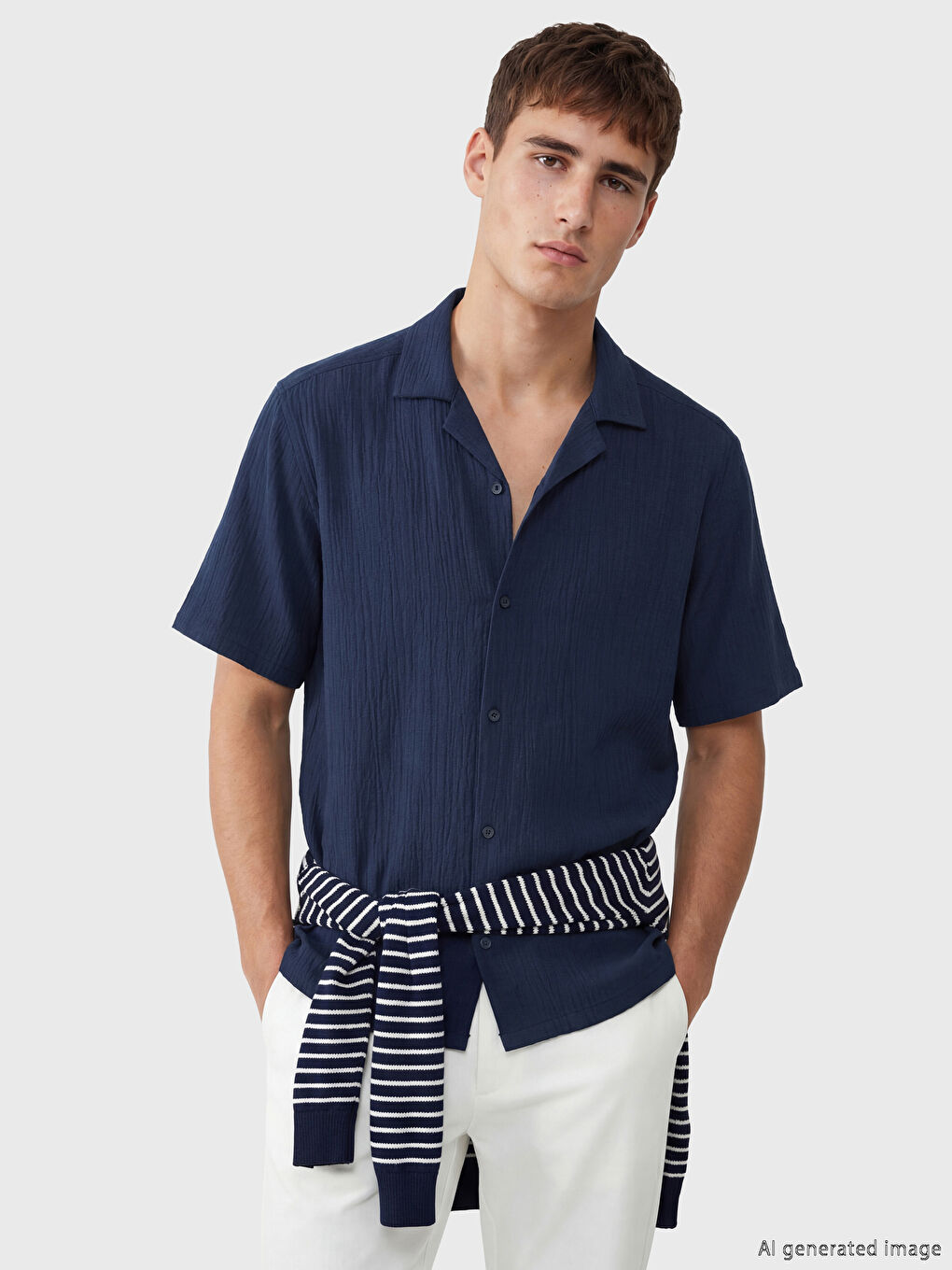 Regular Fit Crinkle Men's Shirt