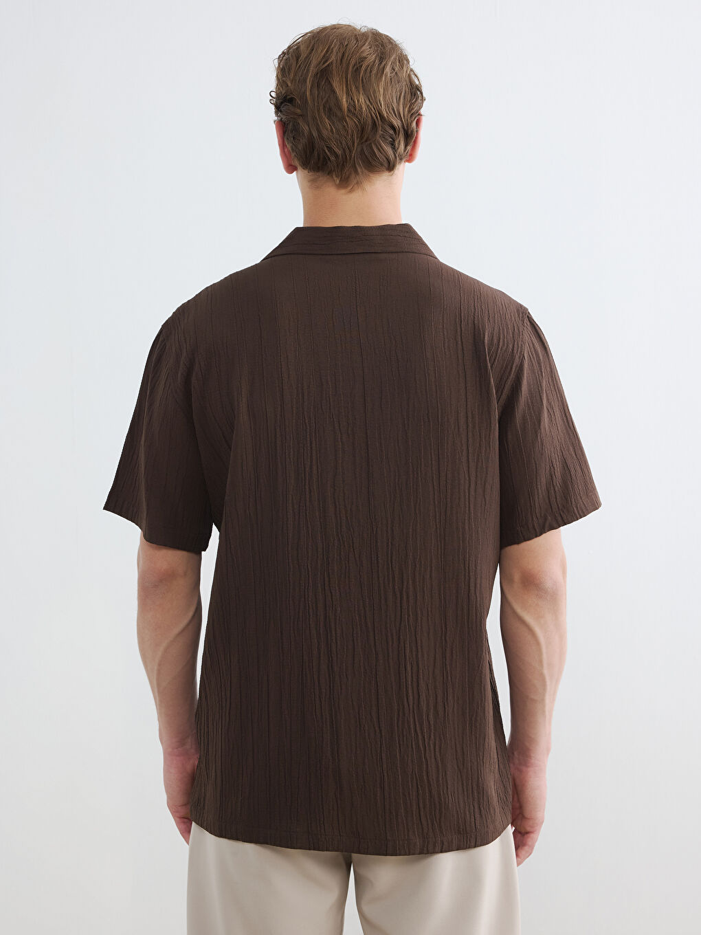 Regular Fit Crinkle Men's Shirt-3