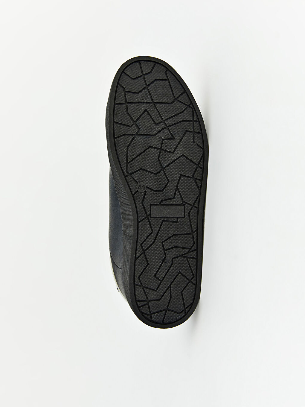 Siyah Deri Görünümlü Erkek Spor Ayakkabı-4