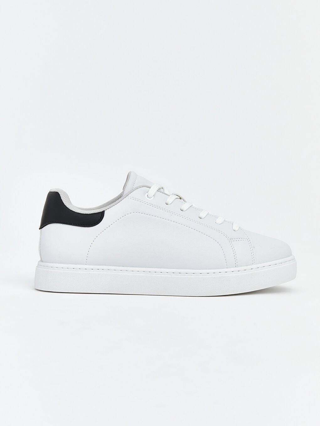 Beyaz Deri Görünümlü Erkek Spor Ayakkabı-1