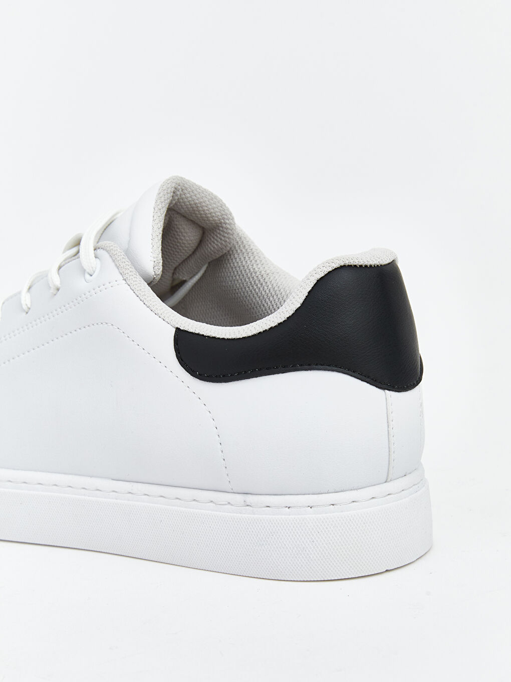 Beyaz Deri Görünümlü Erkek Spor Ayakkabı-4