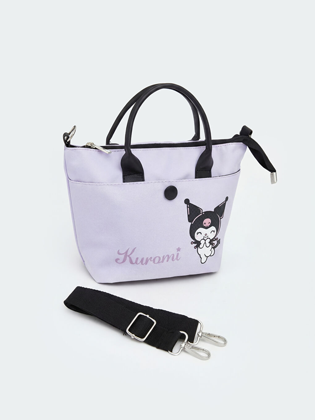 Lila Kuromi Baskılı Kız Çocuk Omuz Çantası-1