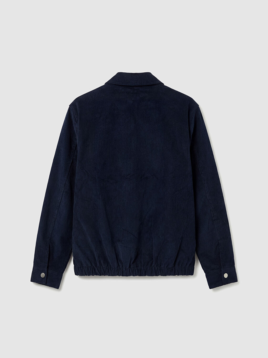 Lacivert Standart Kalıp Gömlek Yaka Kadife Erkek Mont-1