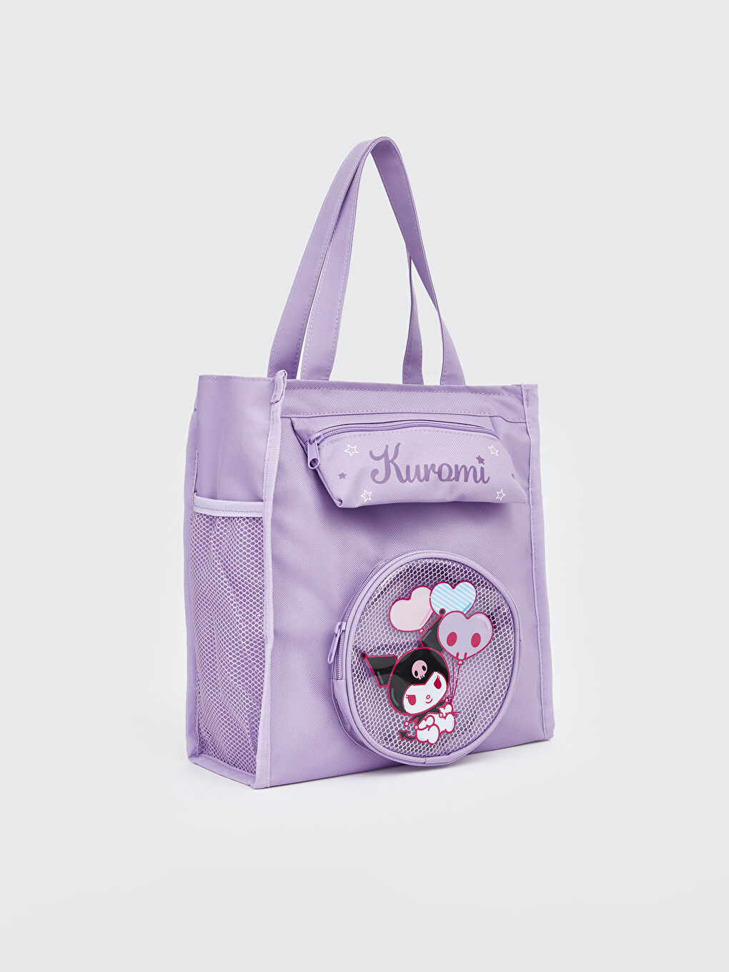 Lila Kuromi Baskılı Kız Çocuk Omuz Çantası-1