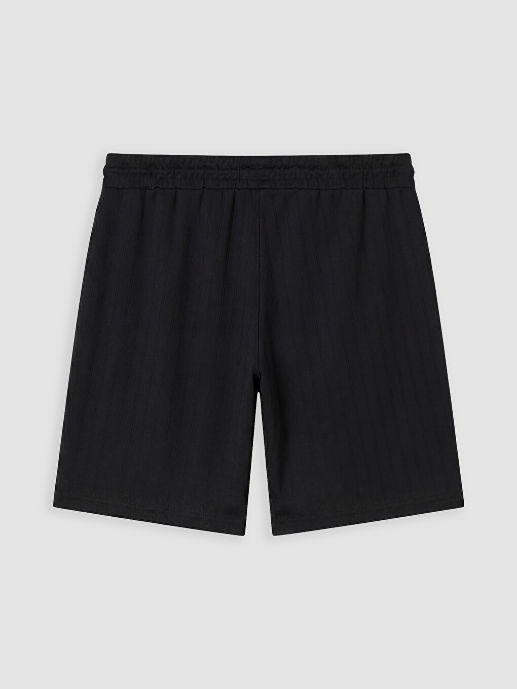 Siyah Şeritli Loose Fit Erkek Şort-1