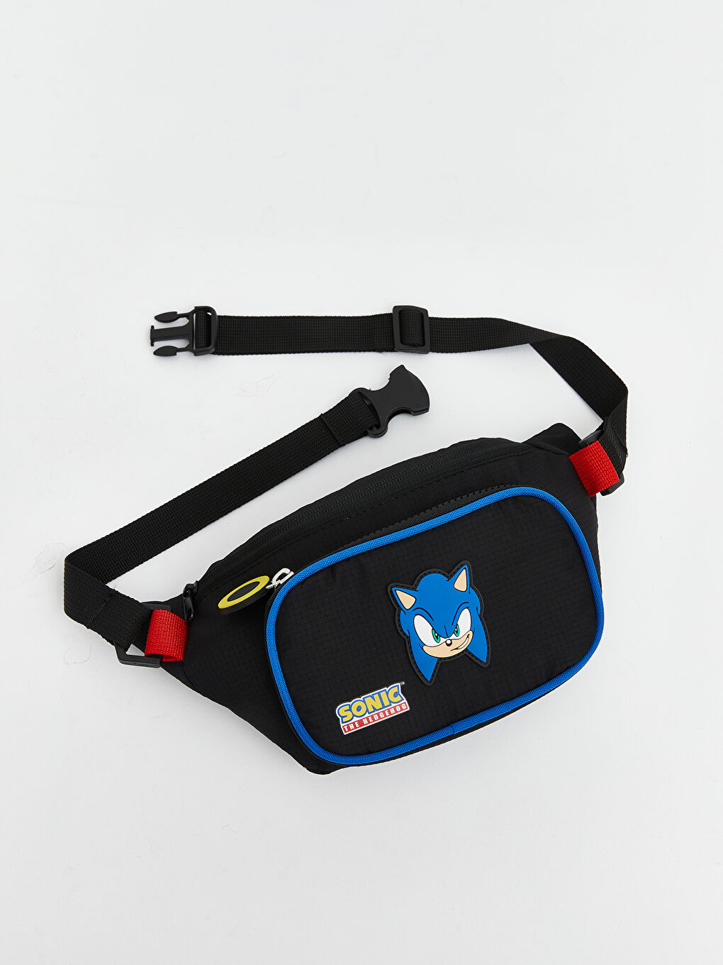 Siyah Sonic Baskılı Erkek Çocuk Bel Çantası