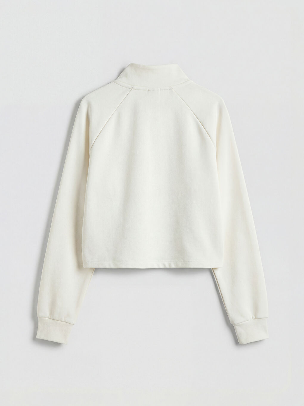 Gri Renk Bloklu Kız Çocuk Soft Touch Sweatshirt-1