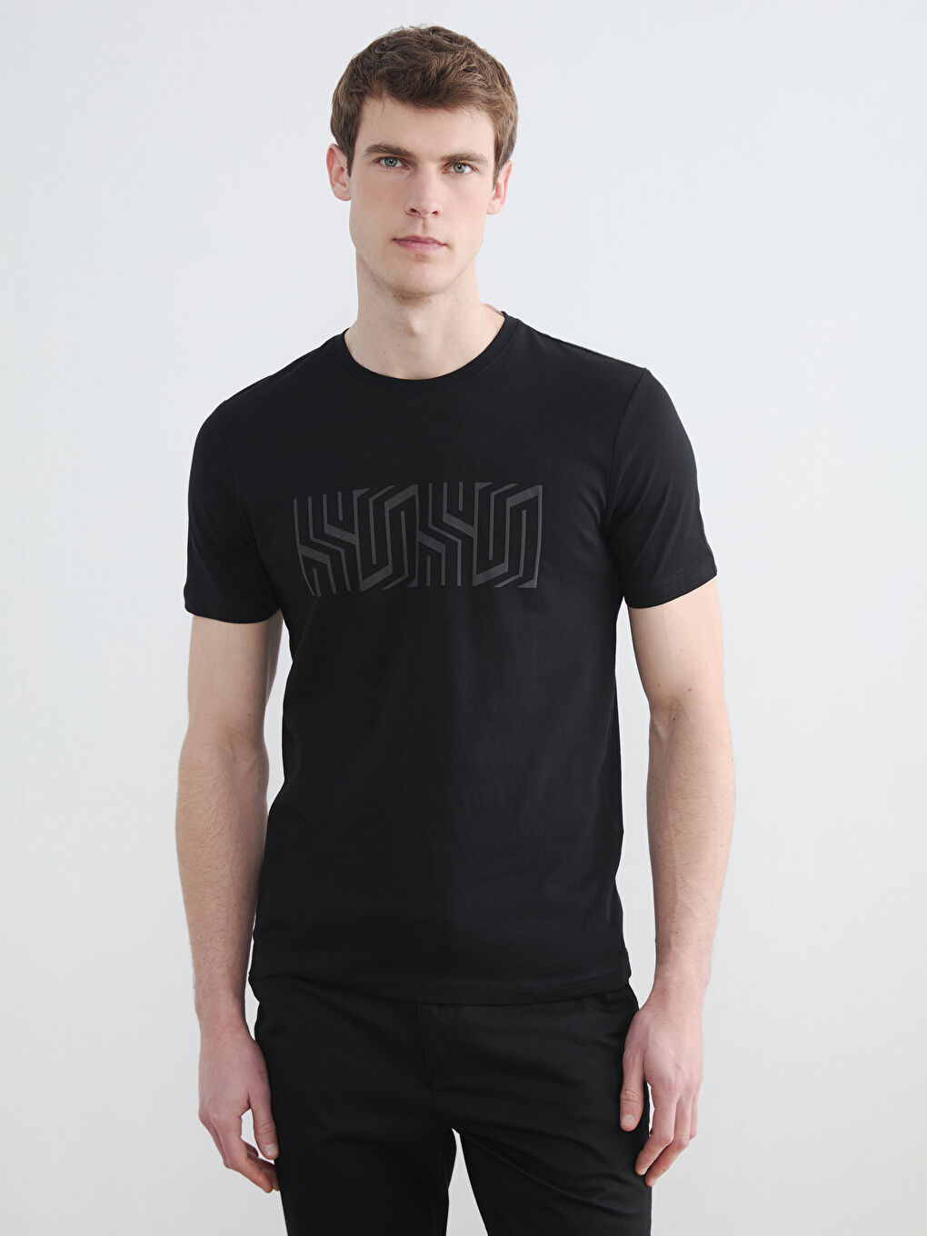 Crew Neck Printed Men's Jersey T-Shirt