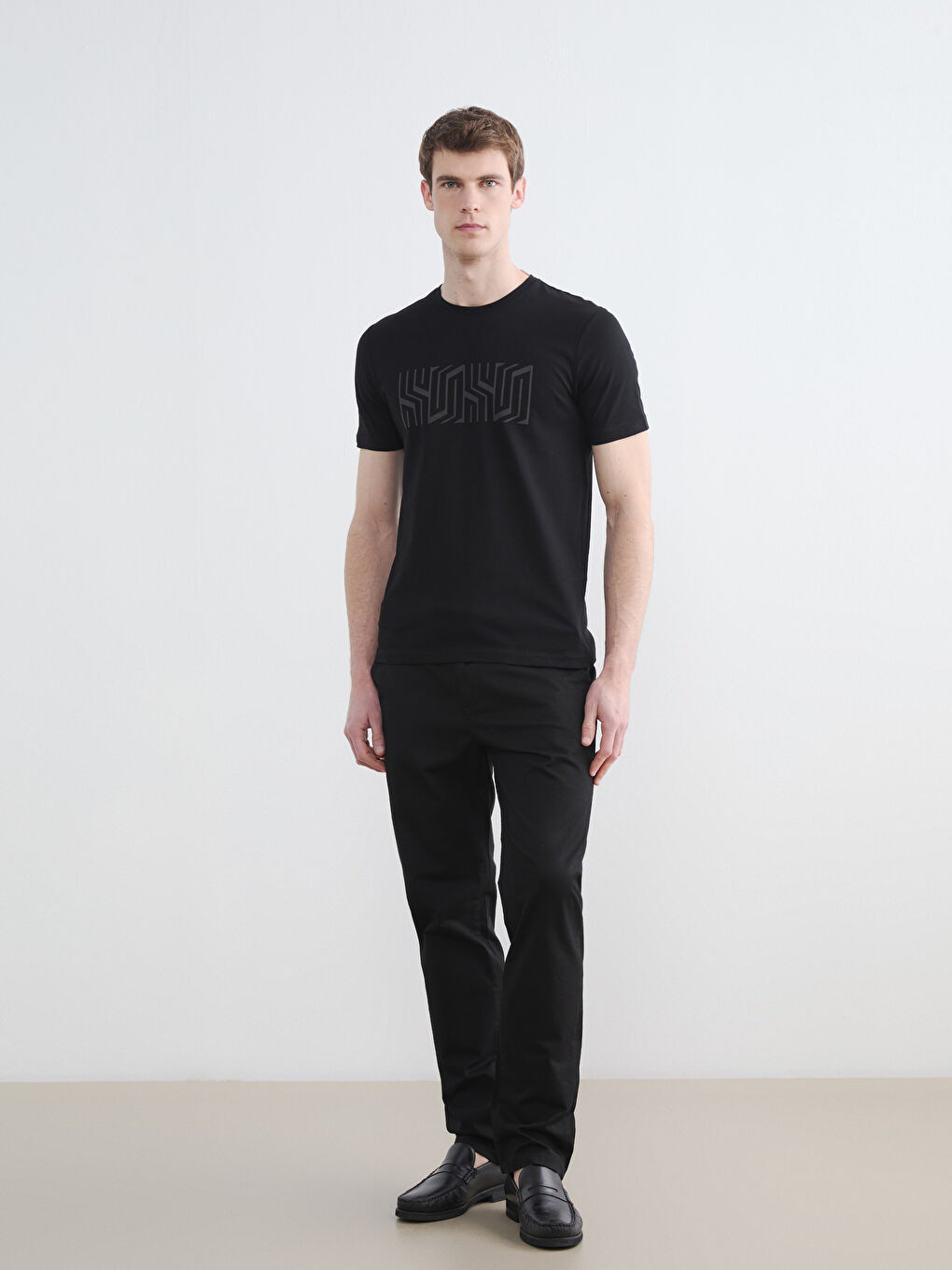 Crew Neck Printed Men's Jersey T-Shirt-1