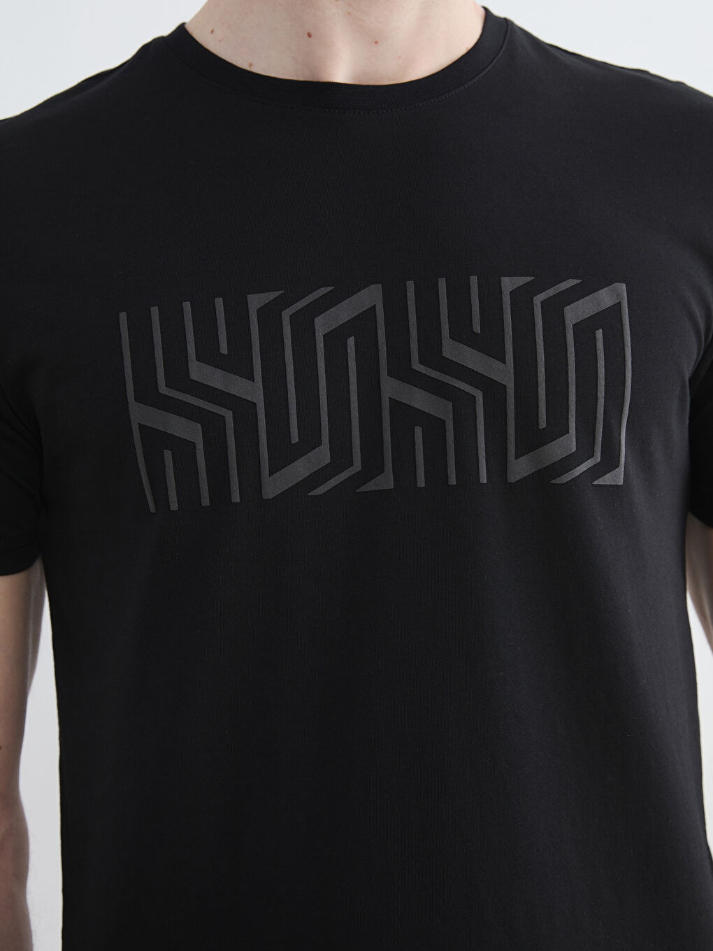 Crew Neck Printed Men's Jersey T-Shirt-2